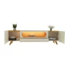 Rack Bancada Nobre Larg.2.10m TV até 70" Off/Naturale Gelius - Image 4