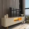 Rack Bancada Nobre Larg.2.10m TV até 70" Off/Naturale Gelius