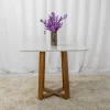 Mesa de Jantar Pedro Mel Vidro Off 90×90 4 Cadeiras Lisboa Veludo Marrom 509 Madeira Maciça Art Assento - Entregue Montada - Image 5
