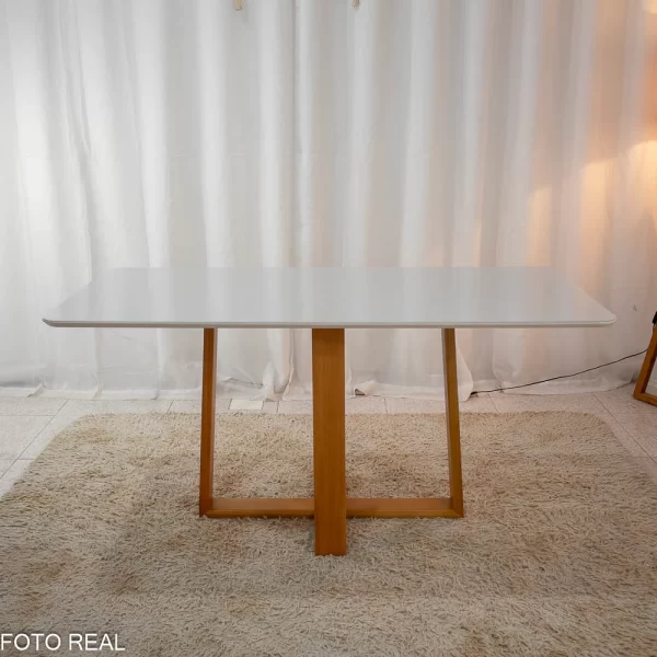 Mesa Pedro Mel Vidro OFF 160×80 6 Cadeiras Genova Veludo Cinza 507 Madeira Maciça Art Assento - Entregue Montada - Image 6