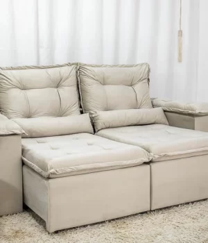 Sofá Retrátil Grécia Bege - Foto Principal