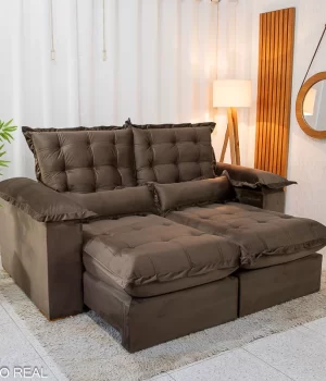 Sofá Retrátil Maldivas Marrom - Foto Principal